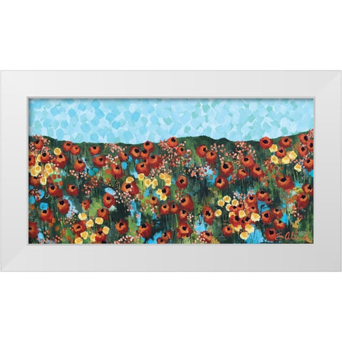 California Beauty White Modern Wood Framed Art Print by Allemand, Sue