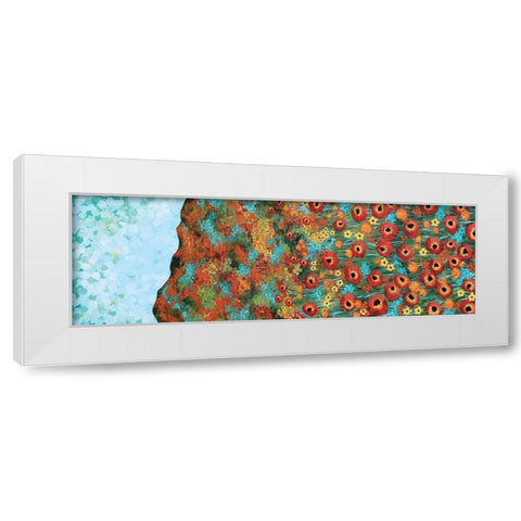 Poppy Season White Modern Wood Framed Art Print by Allemand, Sue