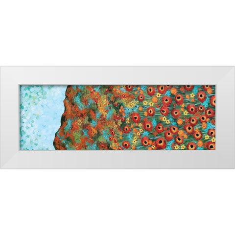 Poppy Season White Modern Wood Framed Art Print by Allemand, Sue