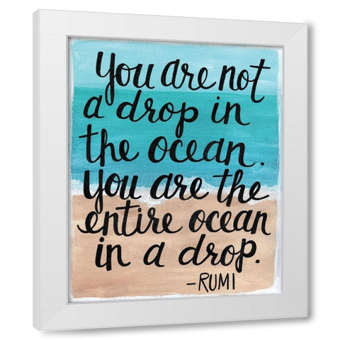 Drop in the Ocean White Modern Wood Framed Art Print by Allemand, Sue