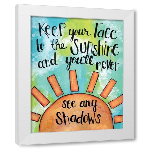Face to the Sunshine White Modern Wood Framed Art Print by Allemand, Sue