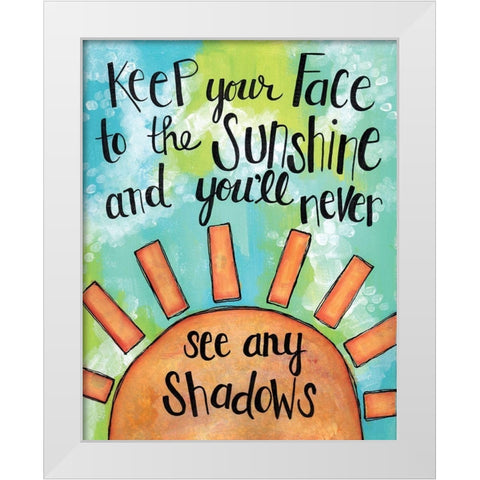 Face to the Sunshine White Modern Wood Framed Art Print by Allemand, Sue