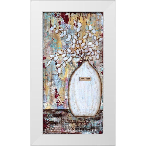 Patience Vase White Modern Wood Framed Art Print by Allemand, Sue