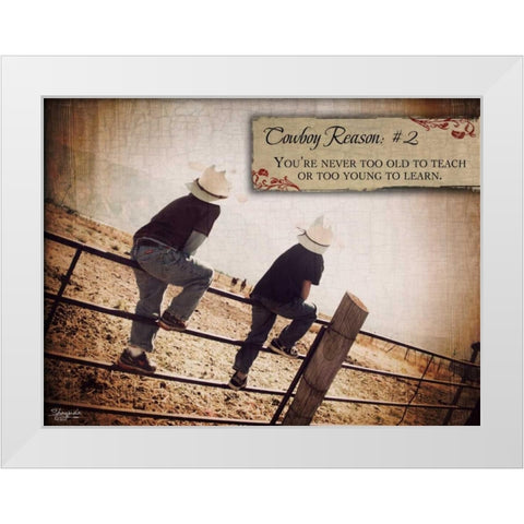 Cowboy Reason II White Modern Wood Framed Art Print by Eva, Shawnda
