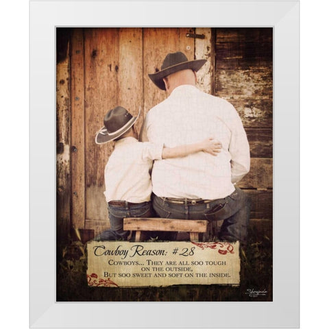Reason No. 28 White Modern Wood Framed Art Print by Eva, Shawnda