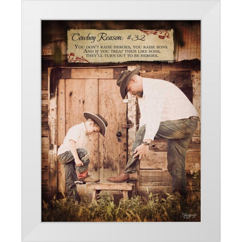 Reason No. 32 White Modern Wood Framed Art Print by Eva, Shawnda