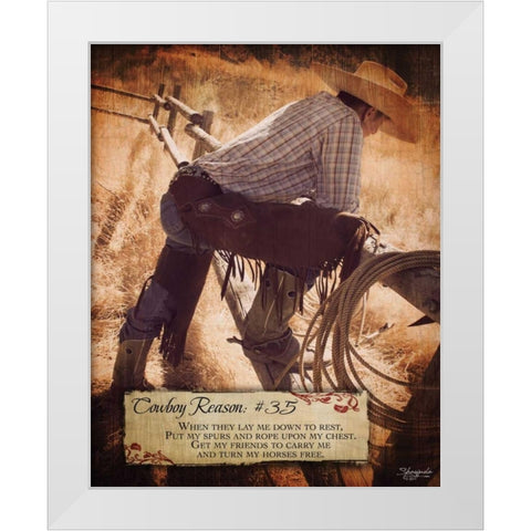 Reason No. 35 White Modern Wood Framed Art Print by Eva, Shawnda