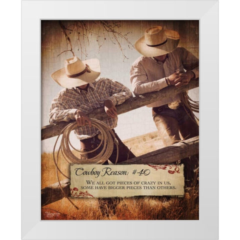 Reason No. 40 White Modern Wood Framed Art Print by Eva, Shawnda
