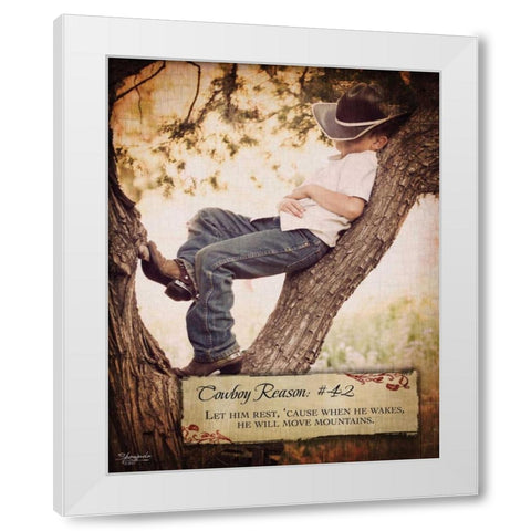 Reason No. 42 White Modern Wood Framed Art Print by Eva, Shawnda
