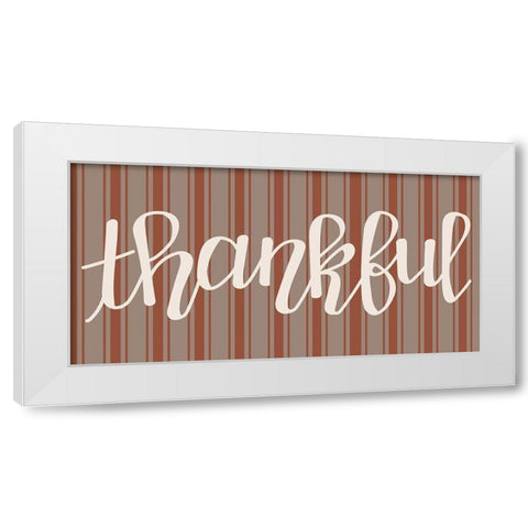 Thankful White Modern Wood Framed Art Print by Dicks, Stephanie