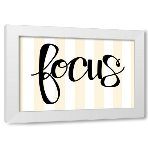 Focus White Modern Wood Framed Art Print by Dicks, Stephanie
