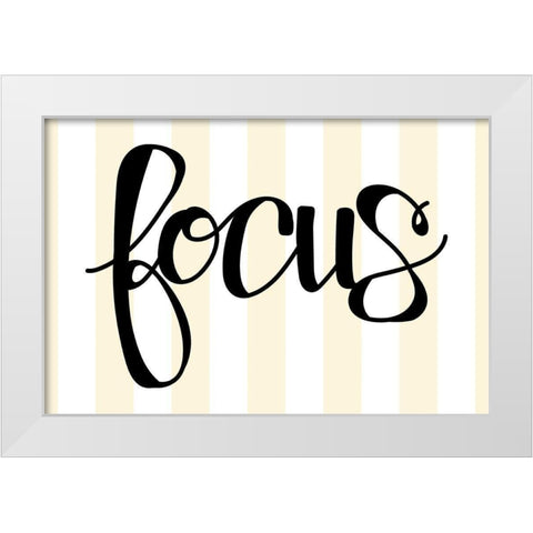 Focus White Modern Wood Framed Art Print by Dicks, Stephanie