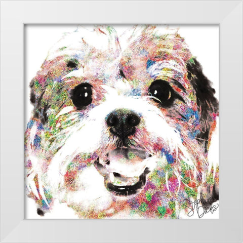 Cookie White Modern Wood Framed Art Print by Dicks, Stephanie