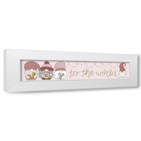 Joy to the World White Modern Wood Framed Art Print by Dicks, Stephanie