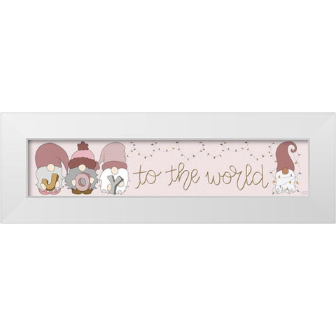 Joy to the World White Modern Wood Framed Art Print by Dicks, Stephanie