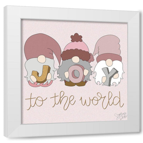 Joy to the World II White Modern Wood Framed Art Print by Dicks, Stephanie