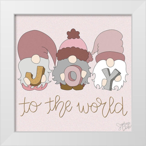 Joy to the World II White Modern Wood Framed Art Print by Dicks, Stephanie