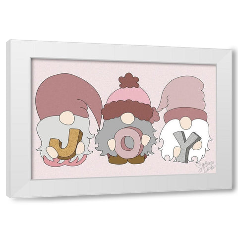 Joy White Modern Wood Framed Art Print by Dicks, Stephanie