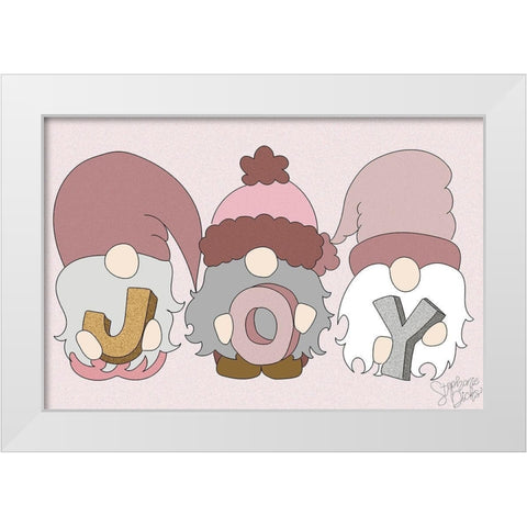 Joy White Modern Wood Framed Art Print by Dicks, Stephanie