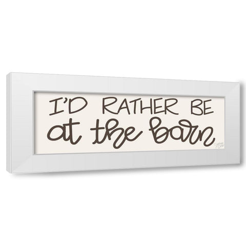 The Barn White Modern Wood Framed Art Print by Dicks, Stephanie