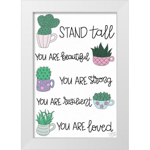 Plant Inspiration White Modern Wood Framed Art Print by Dicks, Stephanie