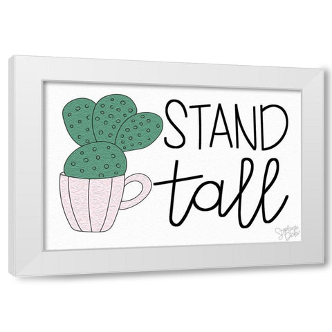 Stand Tall White Modern Wood Framed Art Print by Dicks, Stephanie