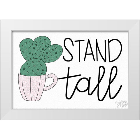 Stand Tall White Modern Wood Framed Art Print by Dicks, Stephanie