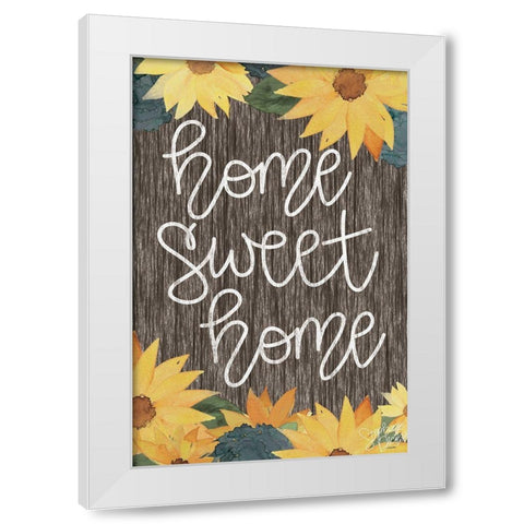 Home Sweet Home White Modern Wood Framed Art Print by Dicks, Stephanie