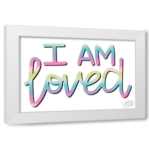 Loved White Modern Wood Framed Art Print by Dicks, Stephanie