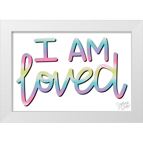 Loved White Modern Wood Framed Art Print by Dicks, Stephanie