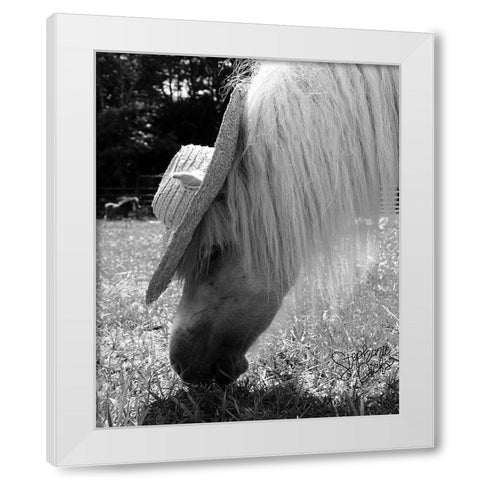 Mini Horse III White Modern Wood Framed Art Print by Dicks, Stephanie