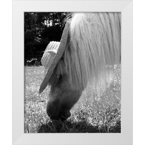 Mini Horse III White Modern Wood Framed Art Print by Dicks, Stephanie