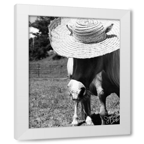 Mini Horse IV White Modern Wood Framed Art Print by Dicks, Stephanie