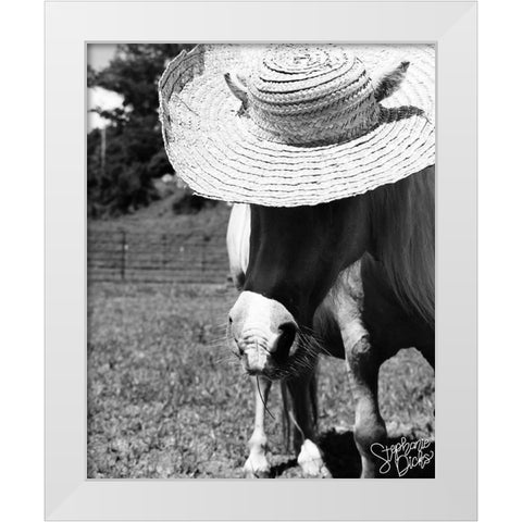 Mini Horse IV White Modern Wood Framed Art Print by Dicks, Stephanie