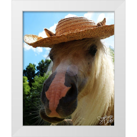 Mini Horse V White Modern Wood Framed Art Print by Dicks, Stephanie