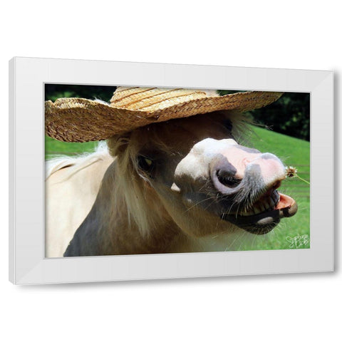 Mini Horse VI White Modern Wood Framed Art Print by Dicks, Stephanie