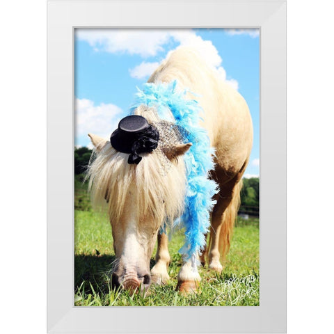 Mini Horse VII White Modern Wood Framed Art Print by Dicks, Stephanie
