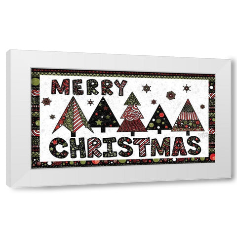 Merry Christmas II White Modern Wood Framed Art Print by Dicks, Stephanie