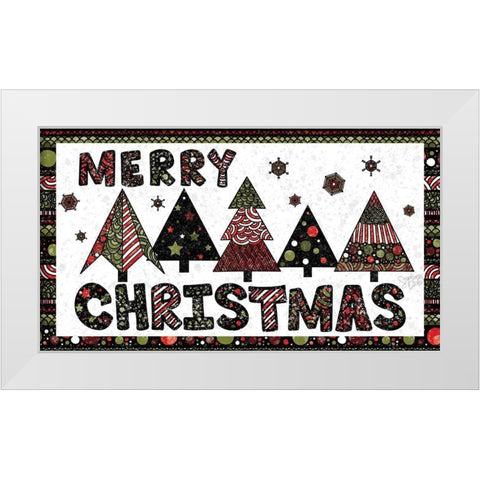 Merry Christmas II White Modern Wood Framed Art Print by Dicks, Stephanie