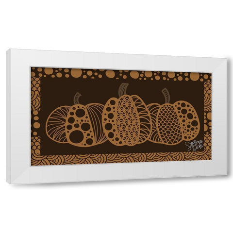 Pumpkin IV White Modern Wood Framed Art Print by Dicks, Stephanie
