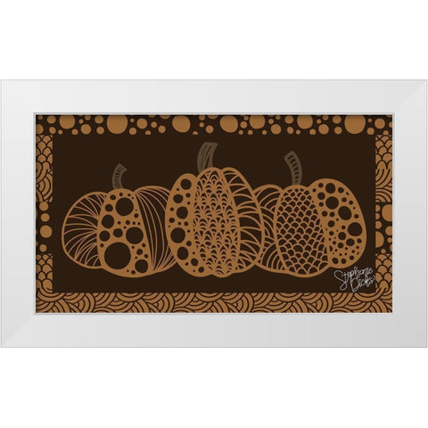Pumpkin IV White Modern Wood Framed Art Print by Dicks, Stephanie