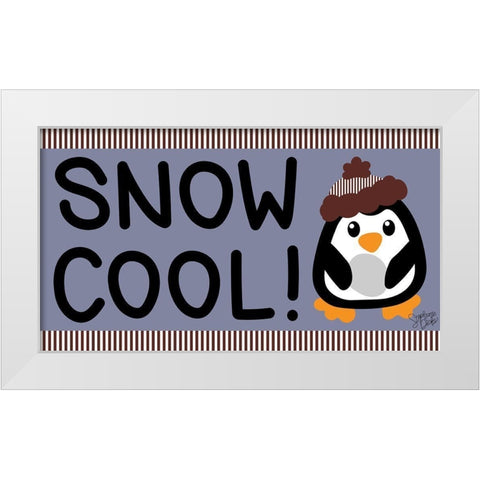 Snow Cool! White Modern Wood Framed Art Print by Dicks, Stephanie