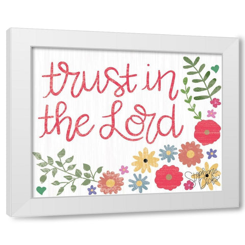 Trust White Modern Wood Framed Art Print by Dicks, Stephanie