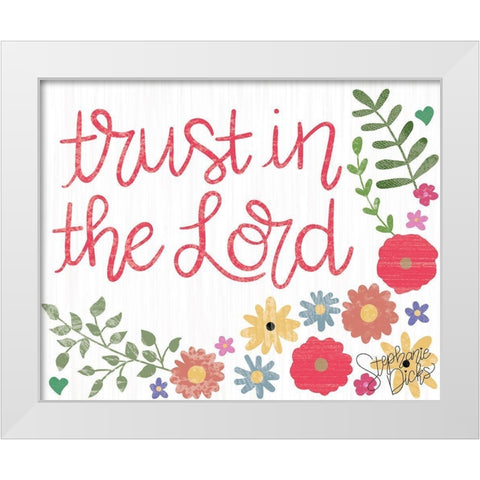 Trust White Modern Wood Framed Art Print by Dicks, Stephanie