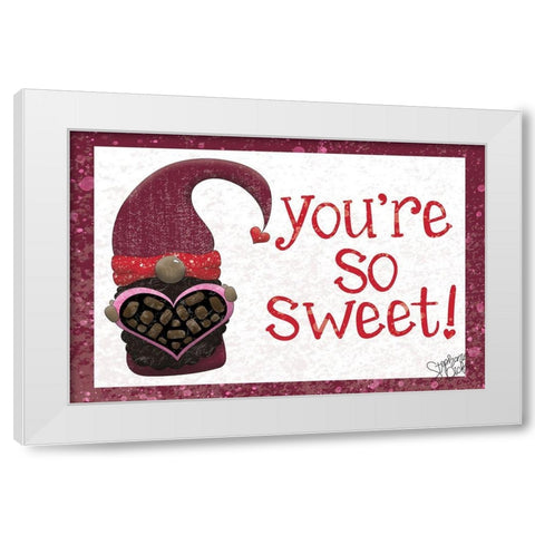 So Sweet White Modern Wood Framed Art Print by Dicks, Stephanie