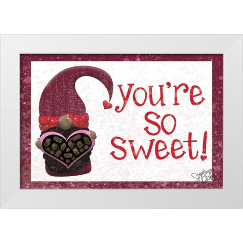 So Sweet White Modern Wood Framed Art Print by Dicks, Stephanie