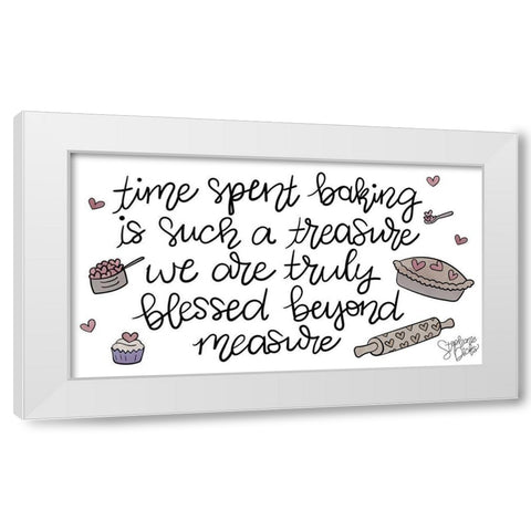 Blessed Beyond Measure White Modern Wood Framed Art Print by Dicks, Stephanie