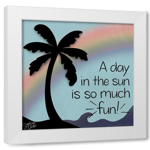 Day in the Sun White Modern Wood Framed Art Print by Dicks, Stephanie