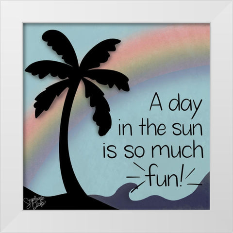 Day in the Sun White Modern Wood Framed Art Print by Dicks, Stephanie