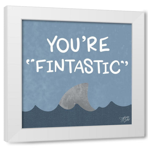 Fintastic White Modern Wood Framed Art Print by Dicks, Stephanie